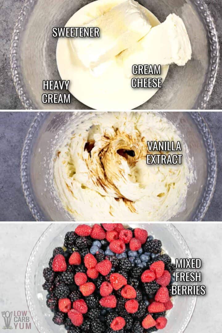 Berry Fruit Cheesecake Salad Low Carb Yum