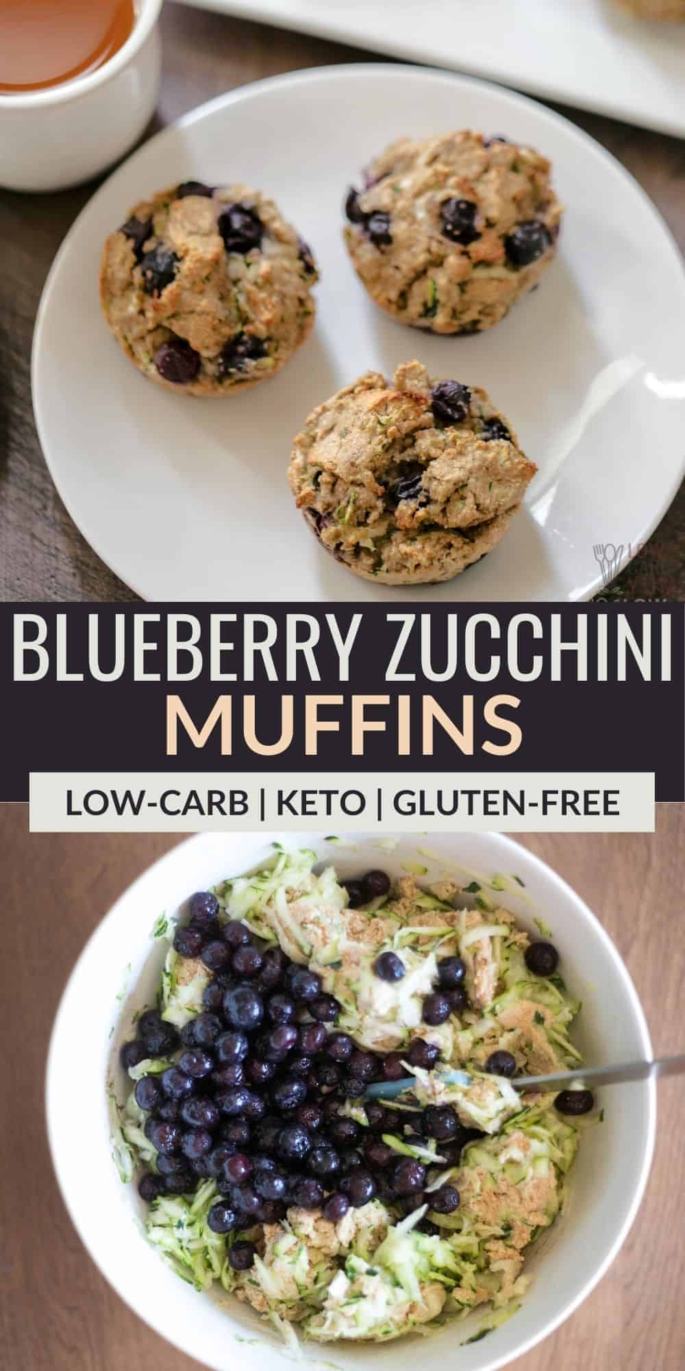 blueberry zucchini muffins pinterest image.