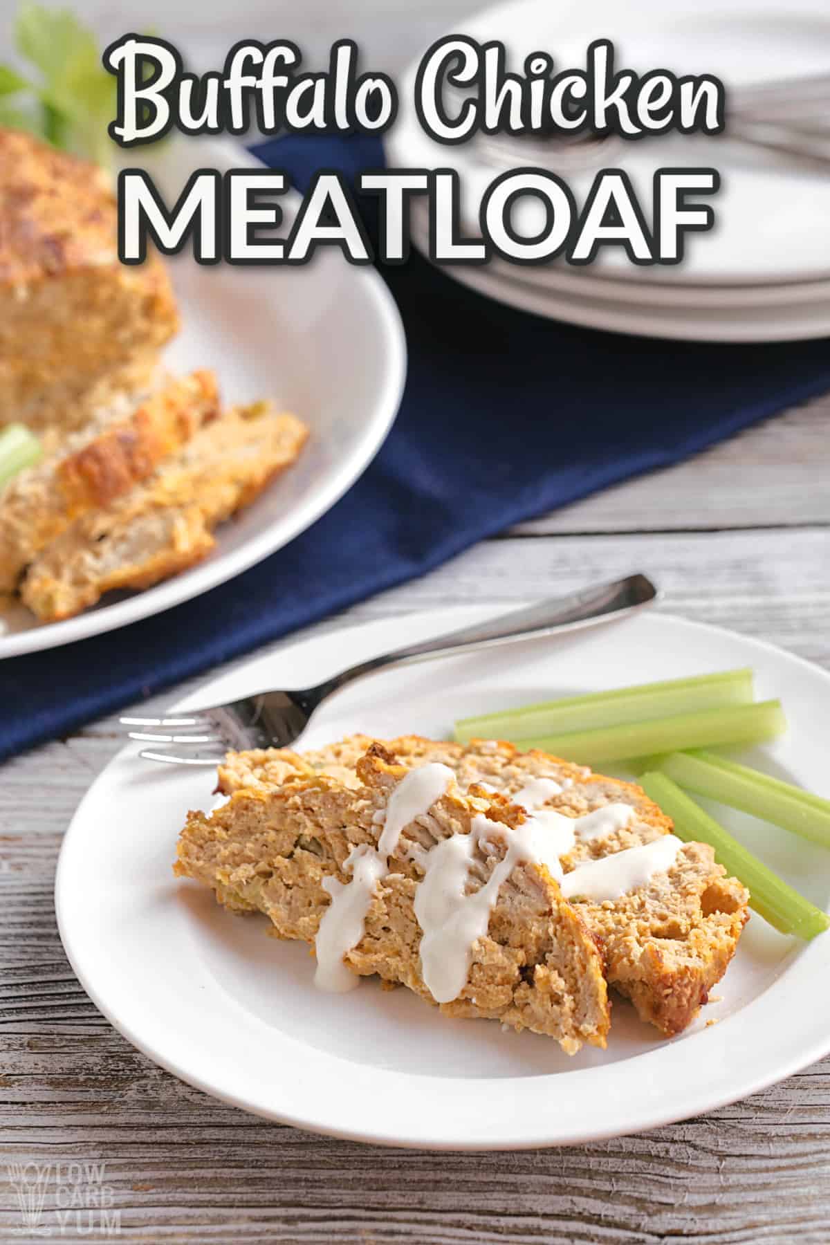 buffalo chicken meatloaf with text overlay.