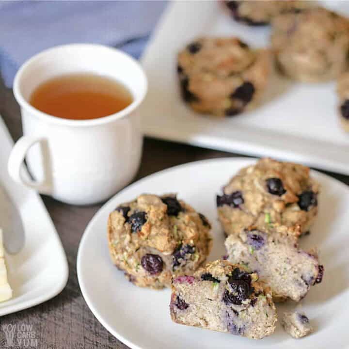 GlutenFree Zucchini Blueberry Muffins Low Carb Yum