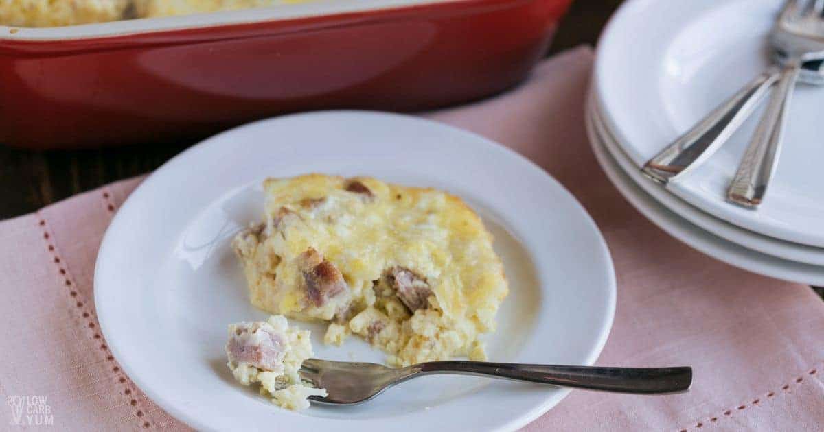 Easy Egg Bake With Ham And Cheese Low Carb Yum   Egg Bake Ham L 