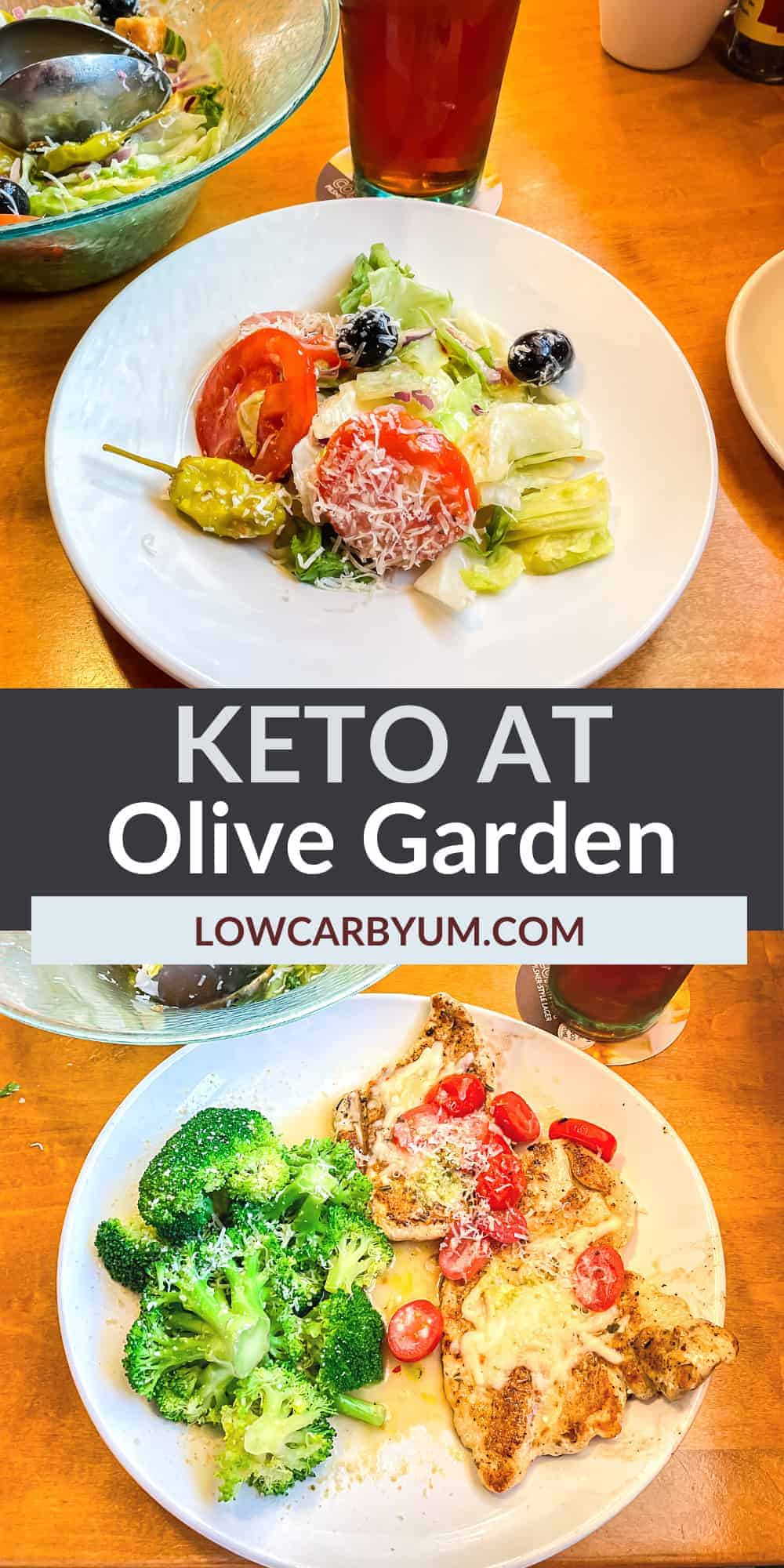 keto at olive garden pinterest image.
