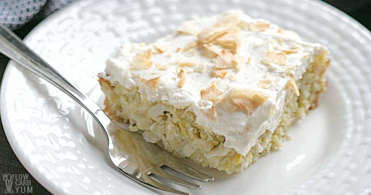 Keto Coconut Cake with Cream Cheese Icing Low Carb Yum