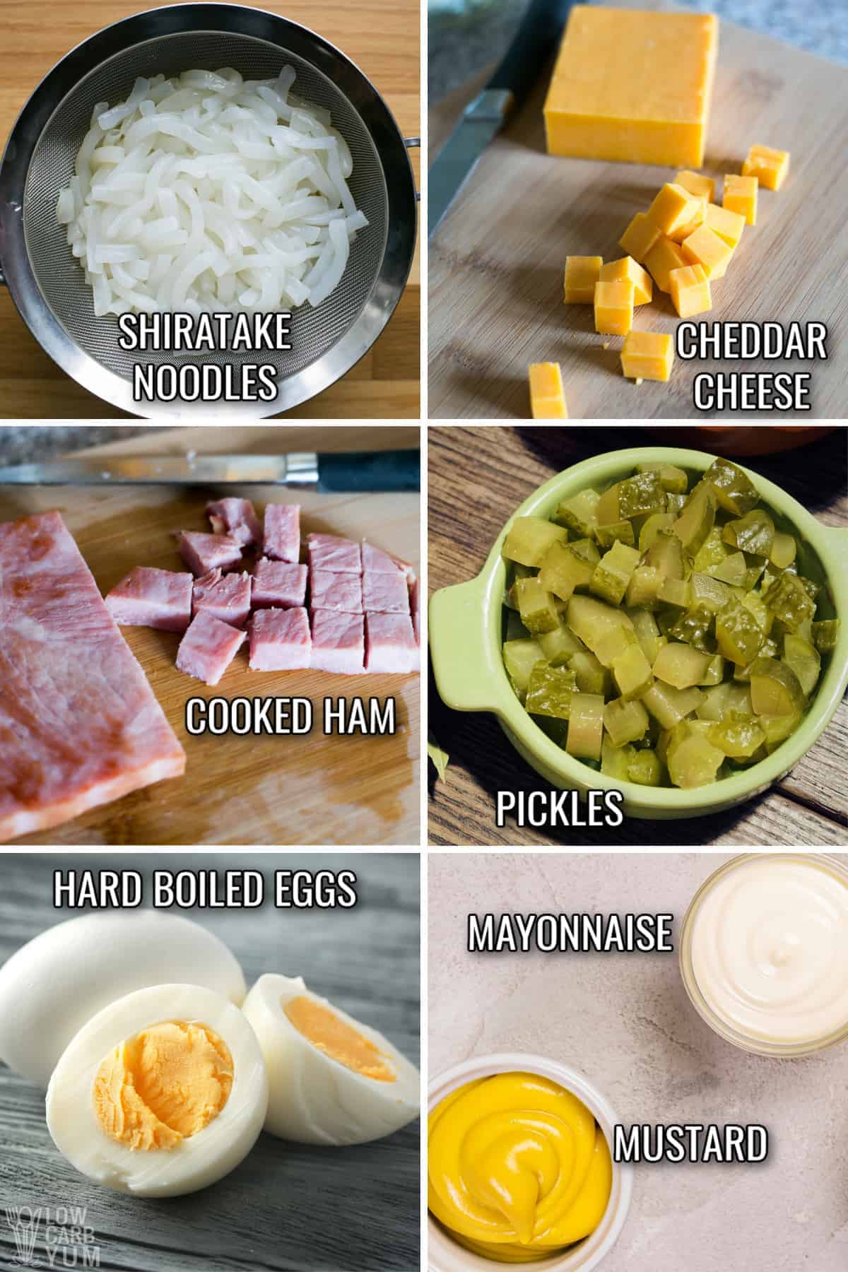 keto macaroni salad ingredients.