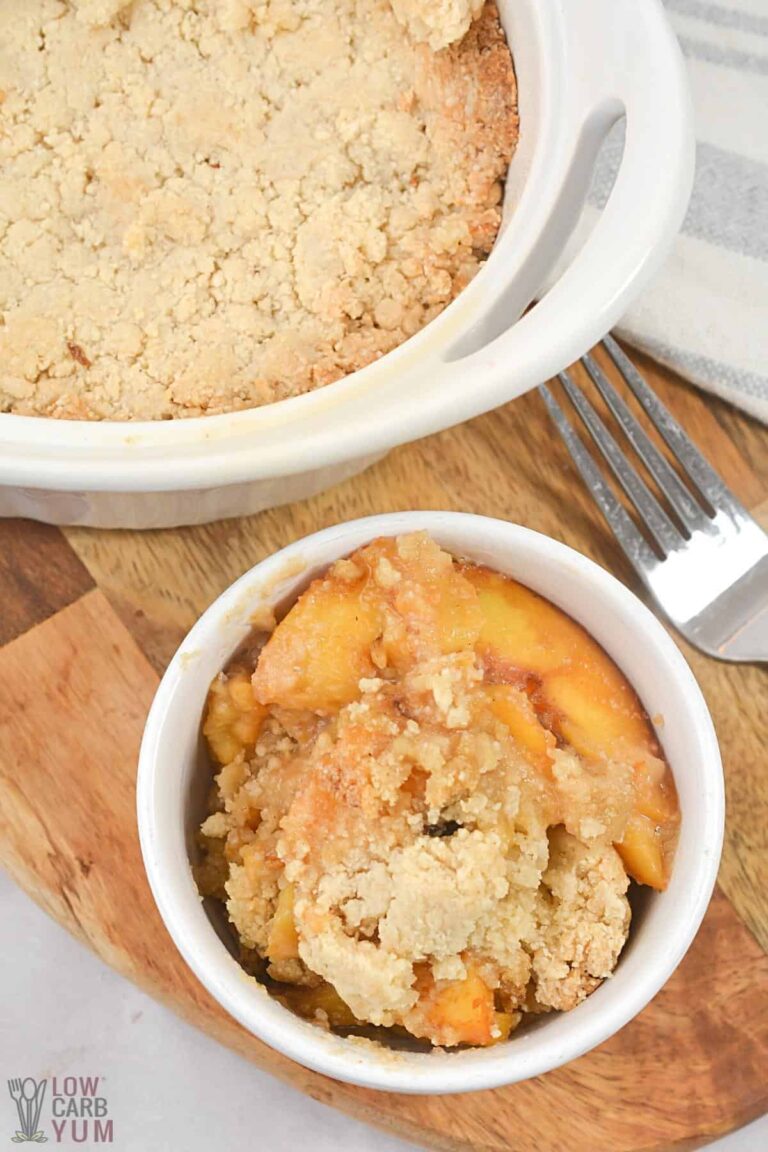Keto Peach Cobbler Low Carb Yum