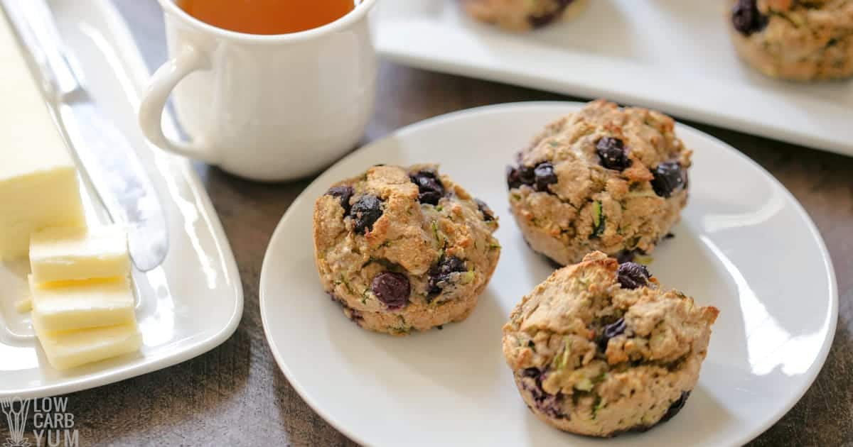 GlutenFree Zucchini Blueberry Muffins Low Carb Yum