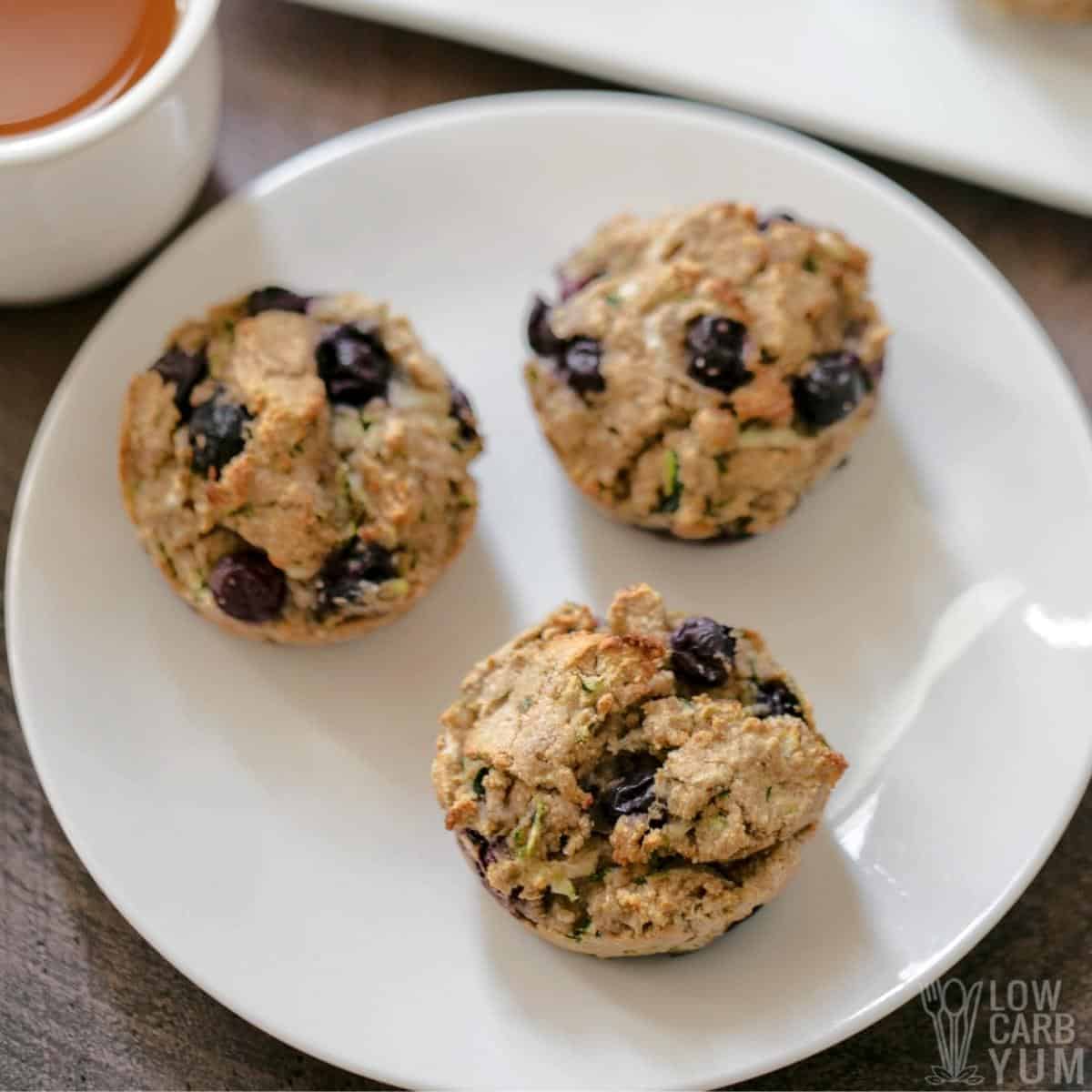 zucchini blueberry muffins featured image.