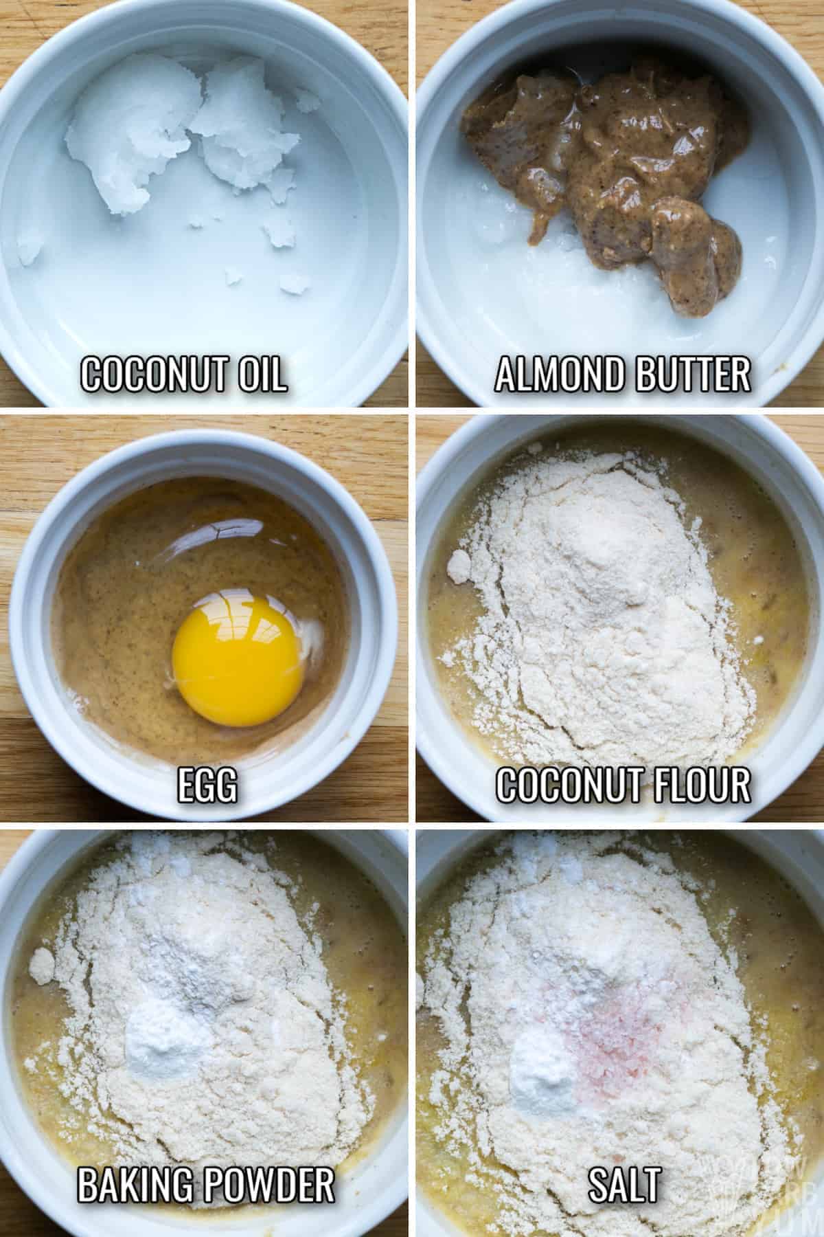 ingredients for low-carb english muffin.