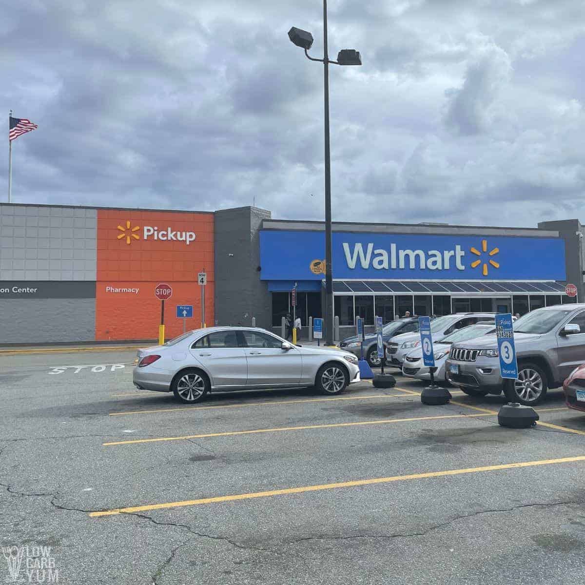 keto snacks at walmart storefront image.