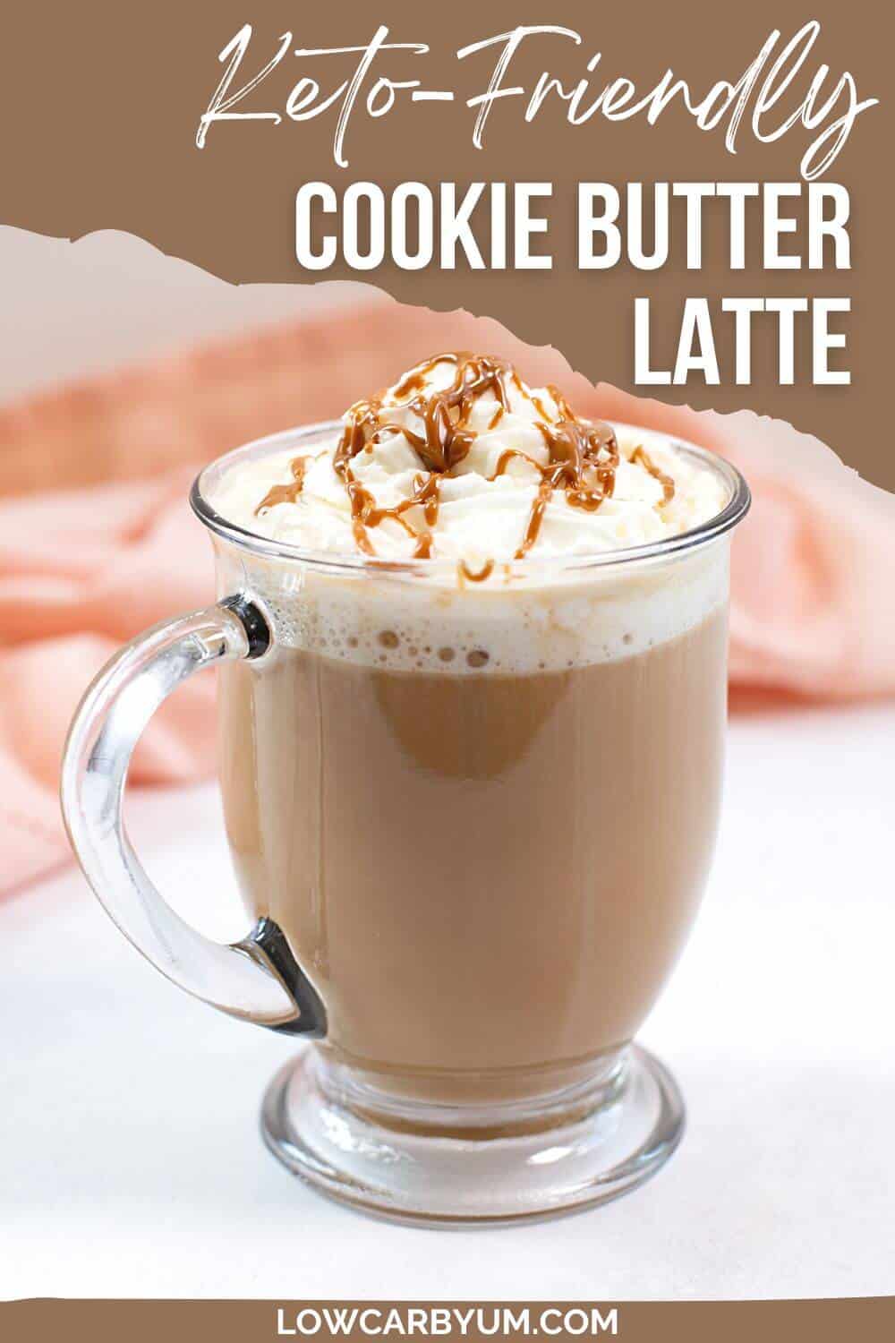 cookie butter latte pinterest image.