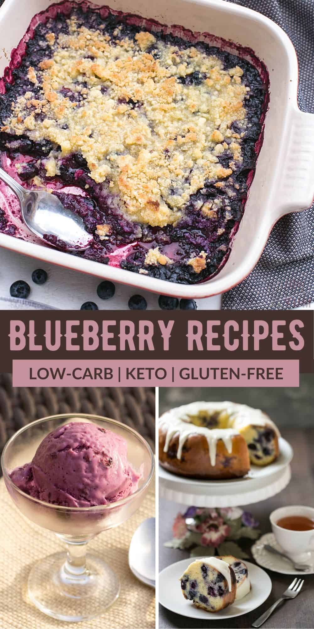 keto blueberry recipes pinterest image