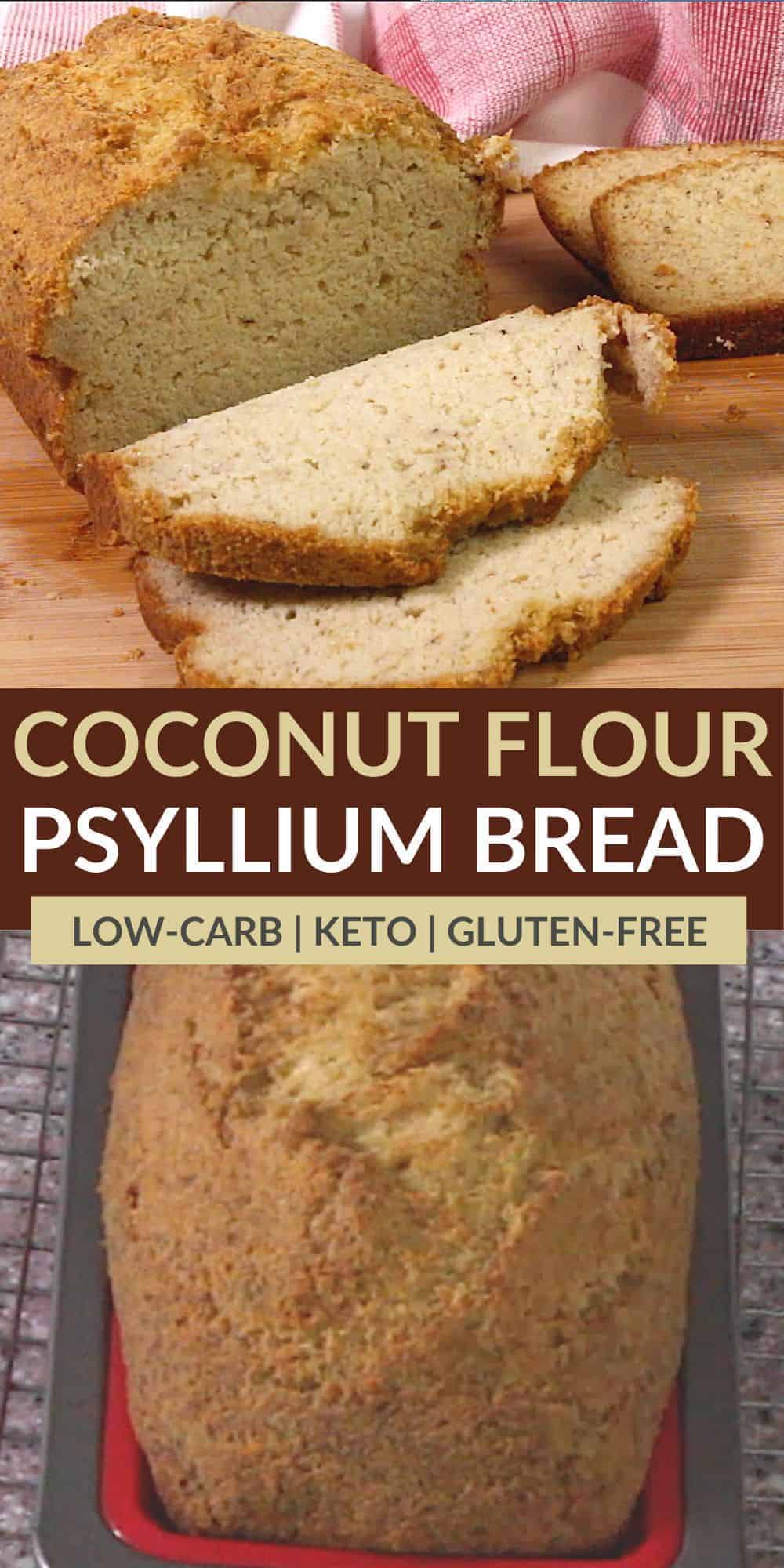 coconut flour psyllium bread pinterest image.