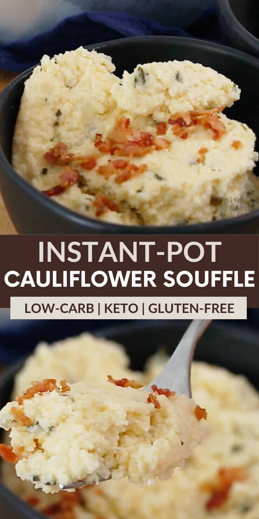 cauliflower souffle pinterest image.