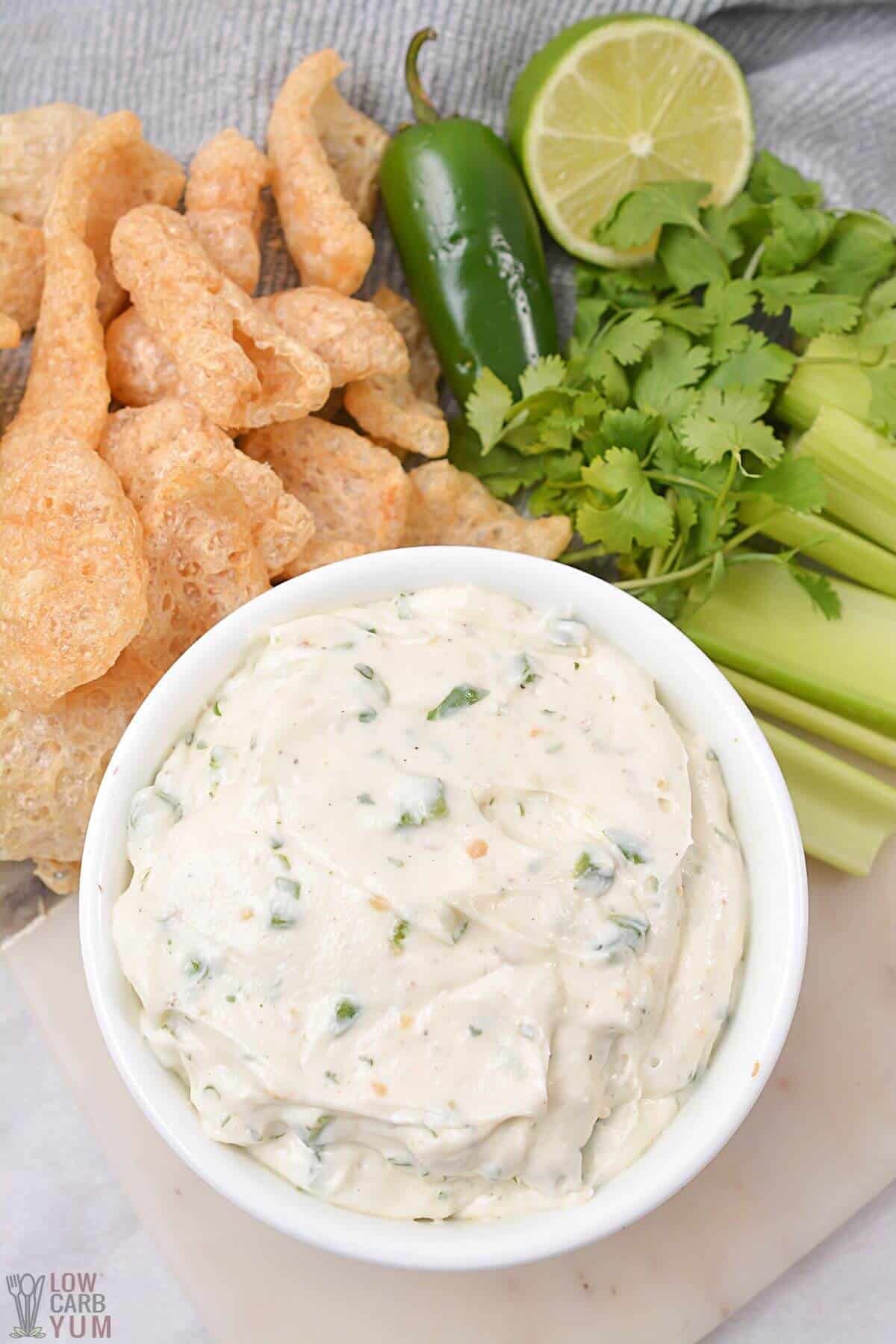 chuys creamy jalapeno dip in serving bowl 