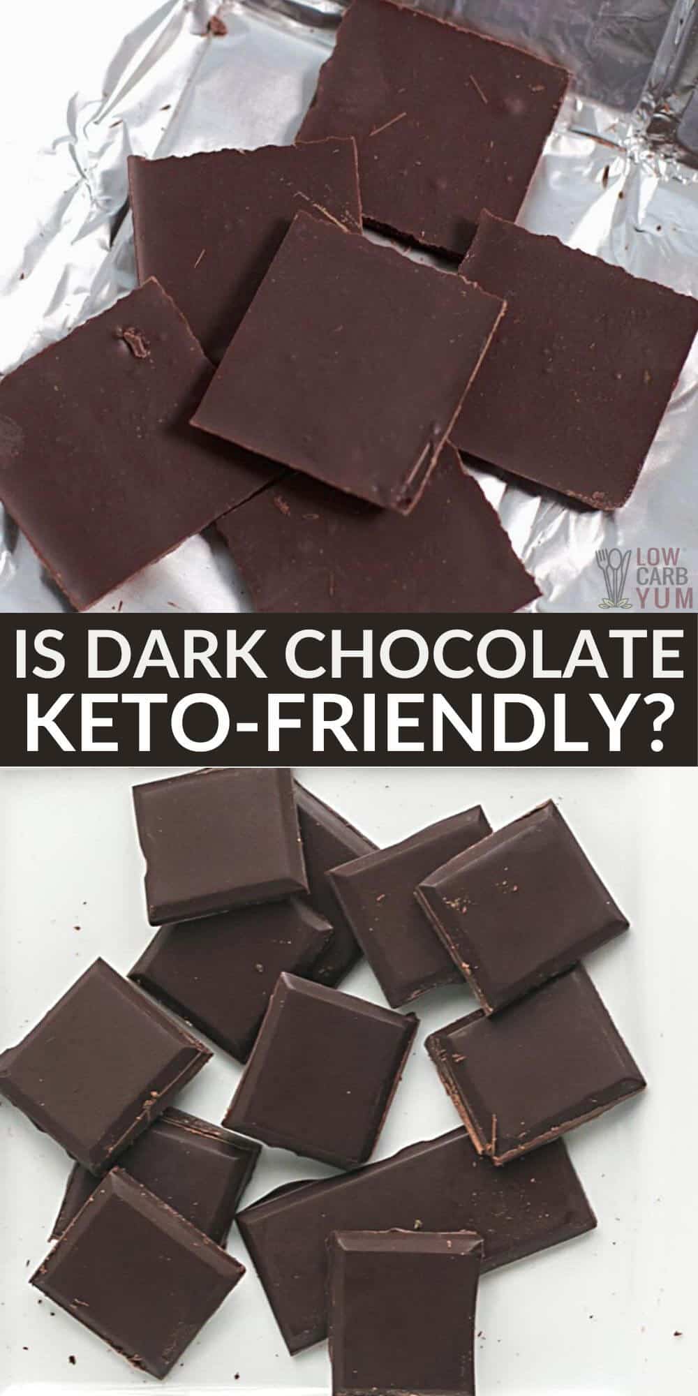 mørk sjokolade keto Pinterest-bilde.