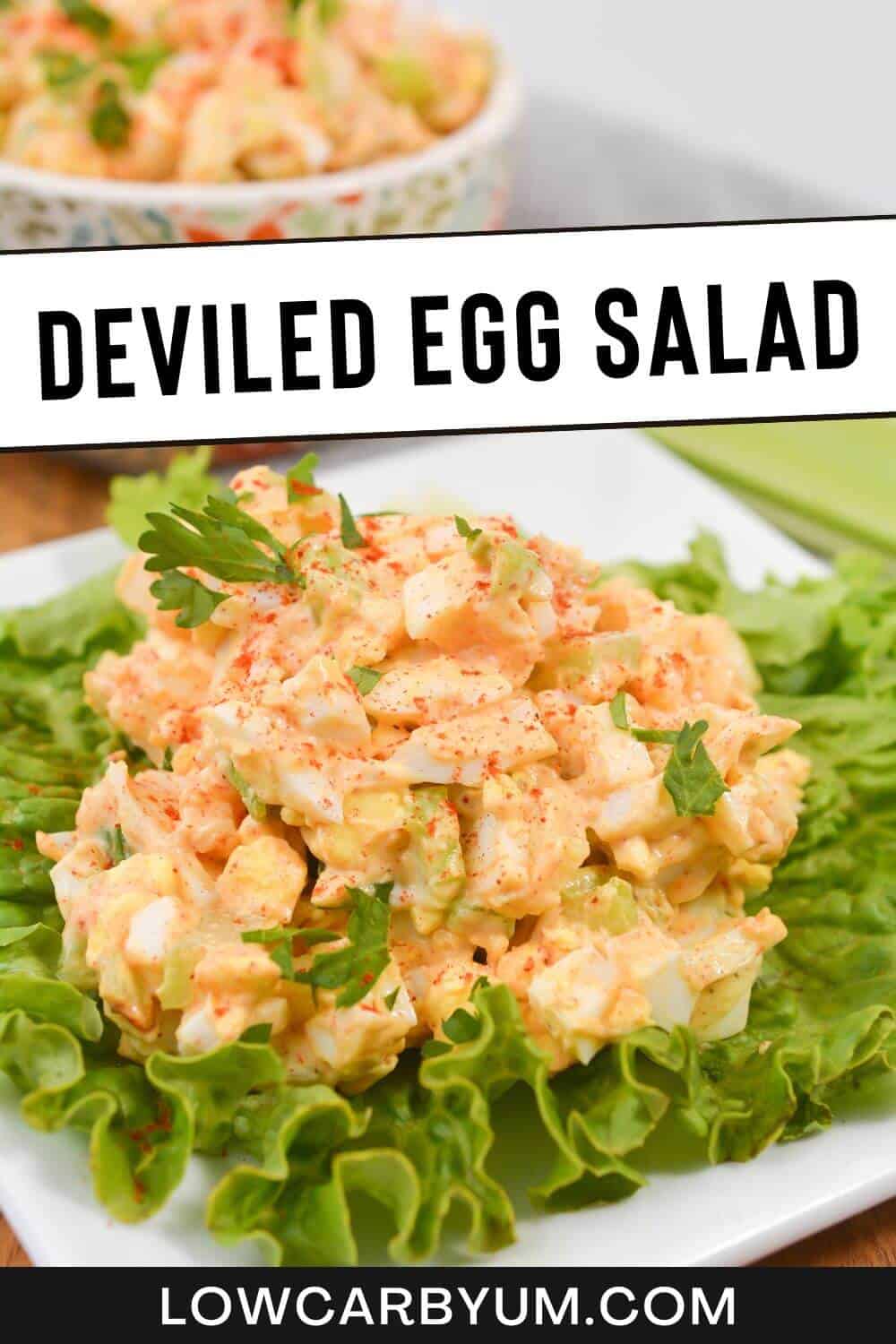 deviled egg salad pinterest image.