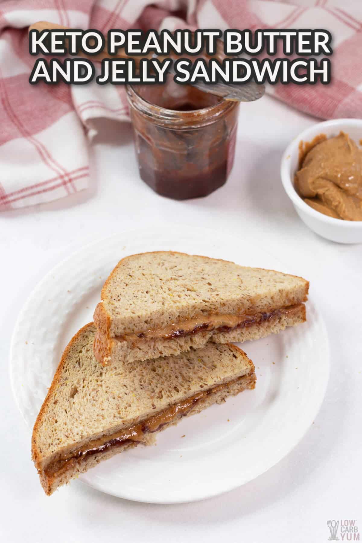 keto peanut butter and jelly pinterest image.
