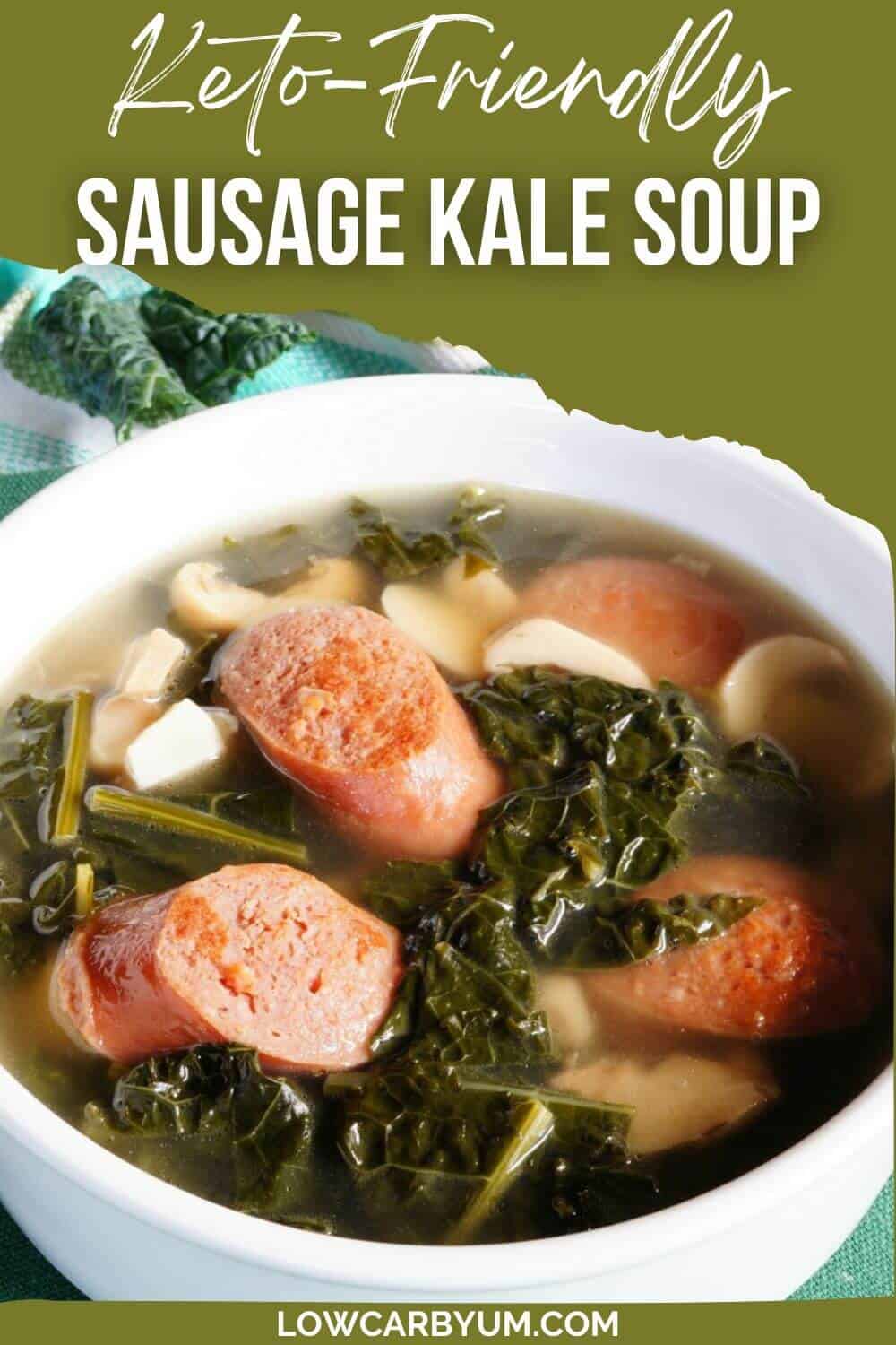 sausage kale soup pinterest image.