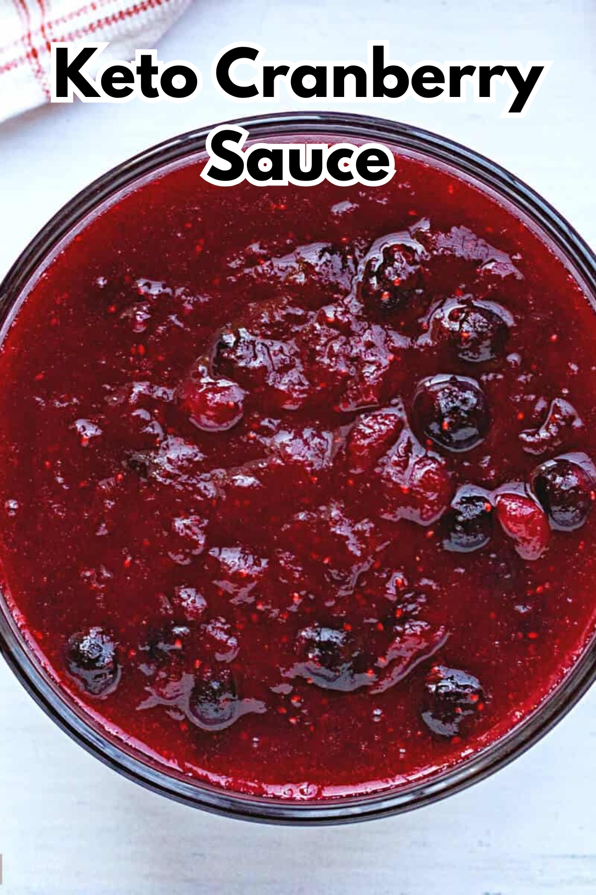 keto cranberry sauce pinterest pin
