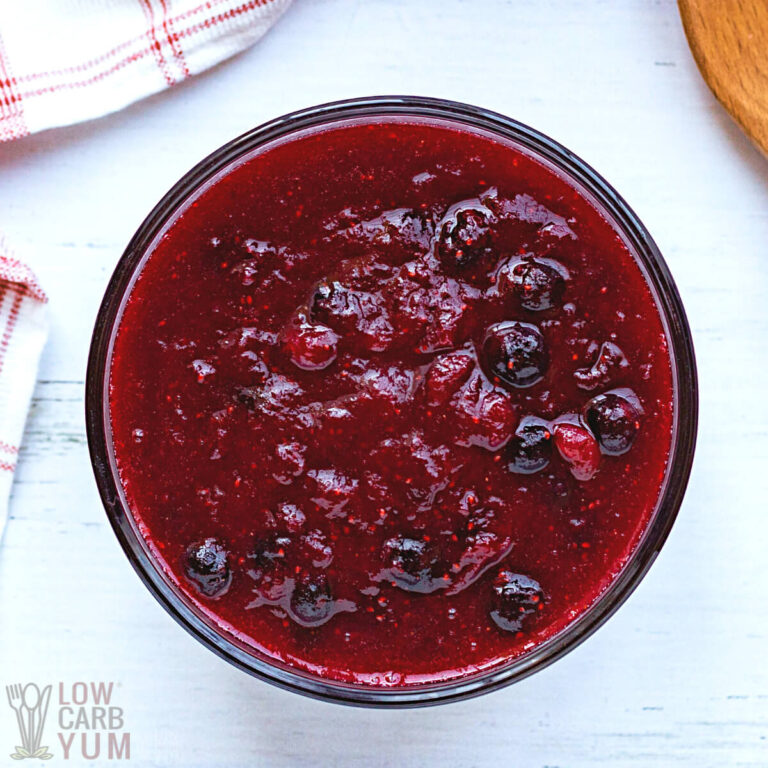 Keto Cranberry Blueberry Sauce Recipe Low Carb Yum