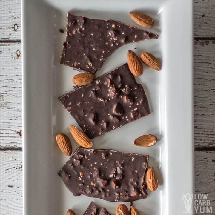 Dark Chocolate Almond Bark With Sea Salt Low Carb Yum 0491