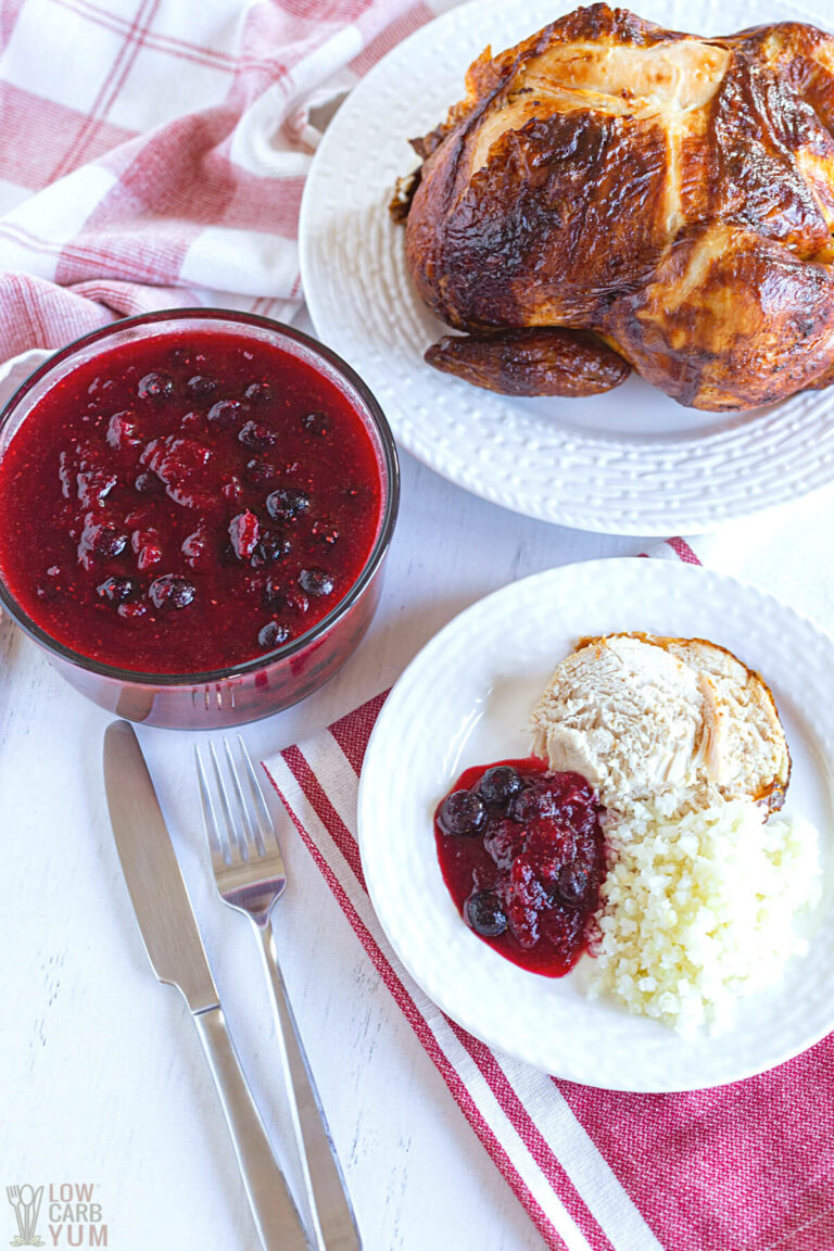 Keto Cranberry Blueberry Sauce Recipe Low Carb Yum