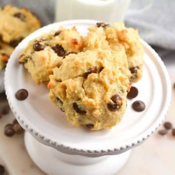 Keto chocolate chip protein cookies featured image