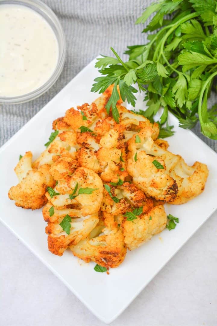 Keto Frozen Cauliflower in Air Fryer Low Carb Yum