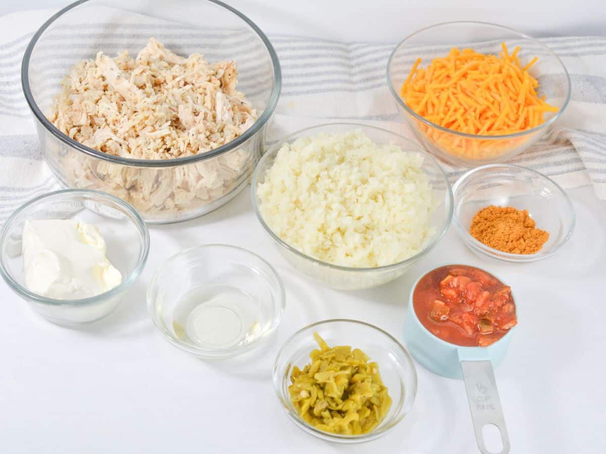 ingredients for chicken taco casserole