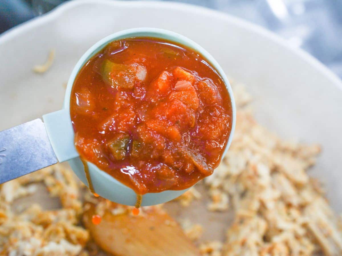 salsa and chiles for casserole