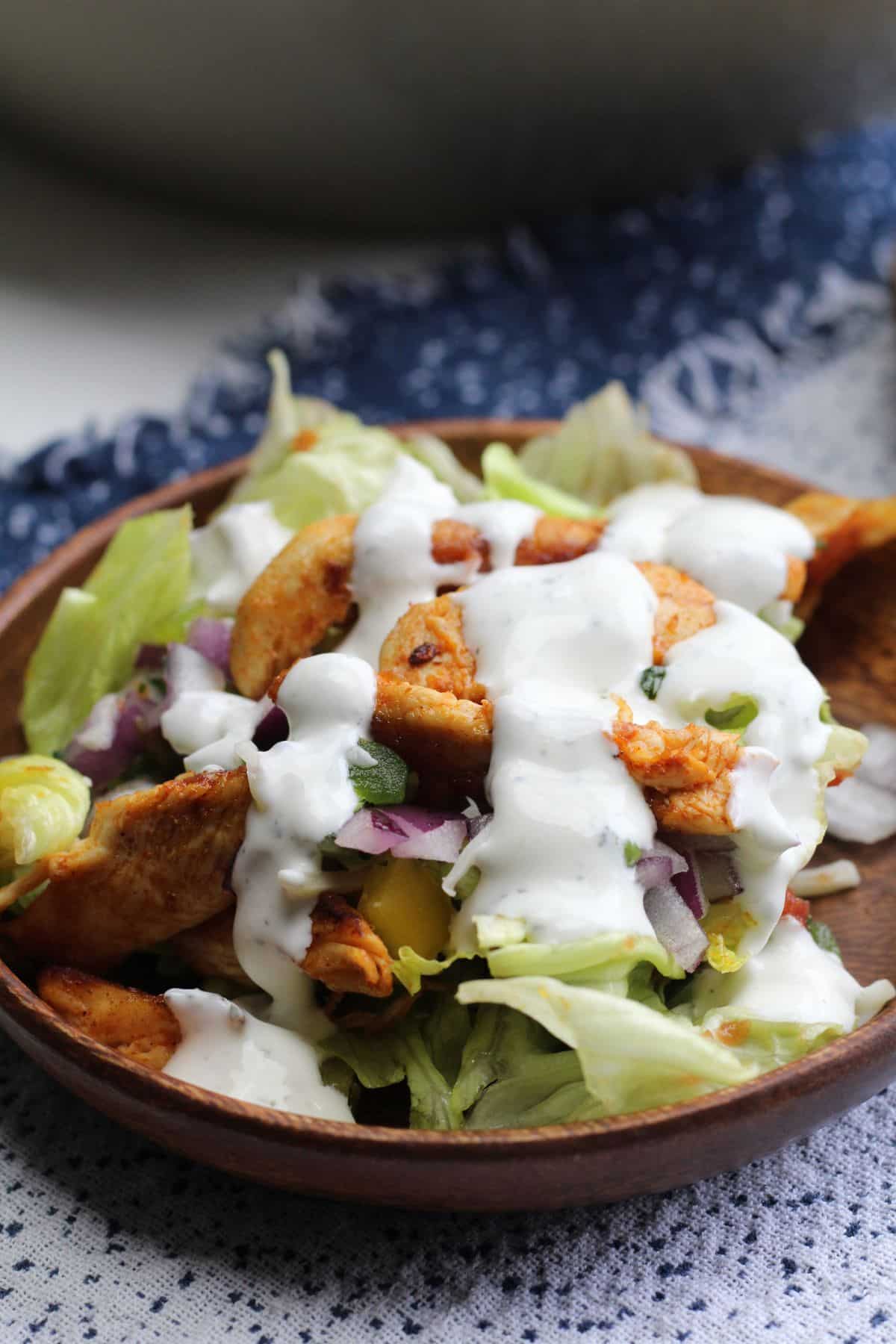 southwest chicken salad with ranch dressing