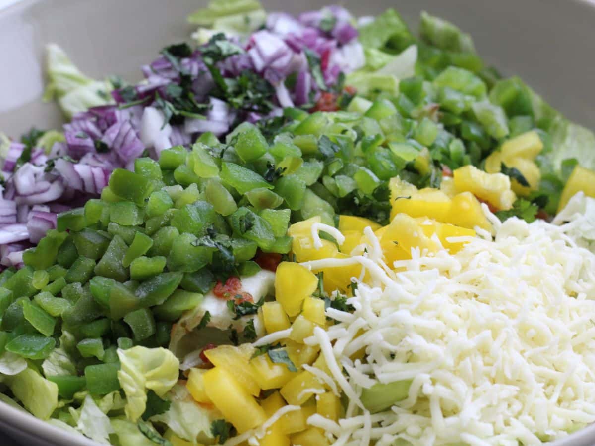 chopped veggies in a bowl