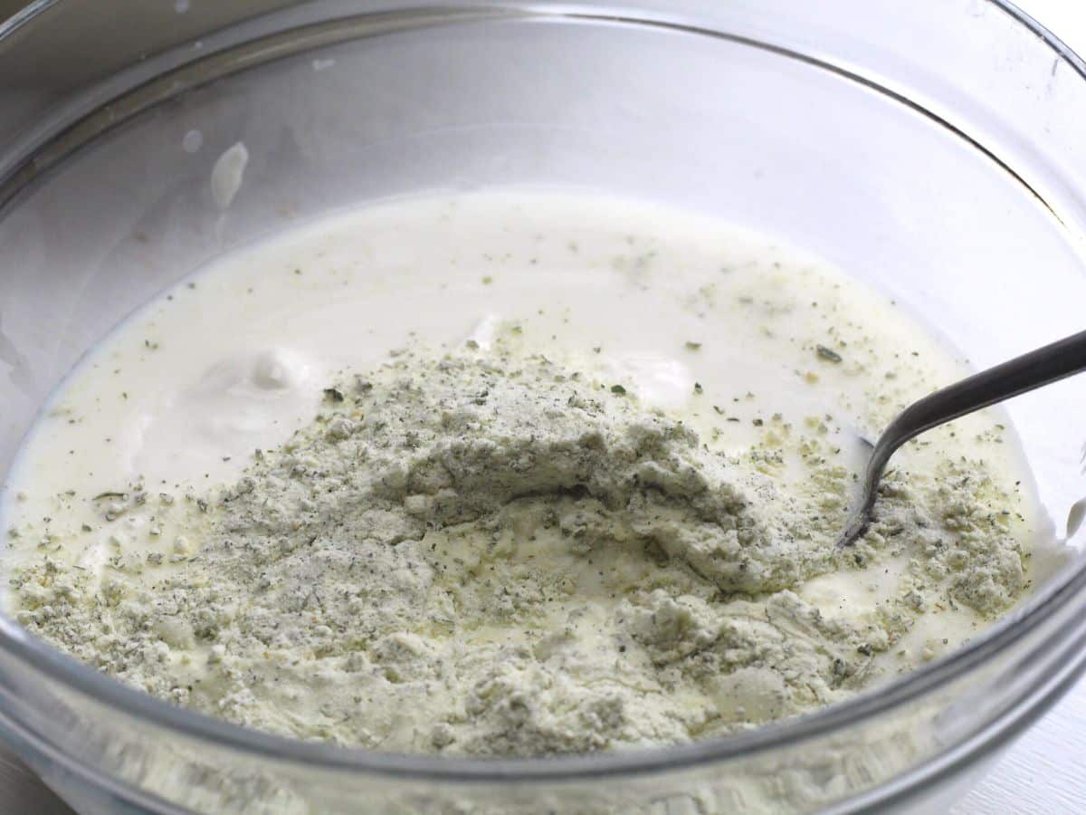 making homemade ranch