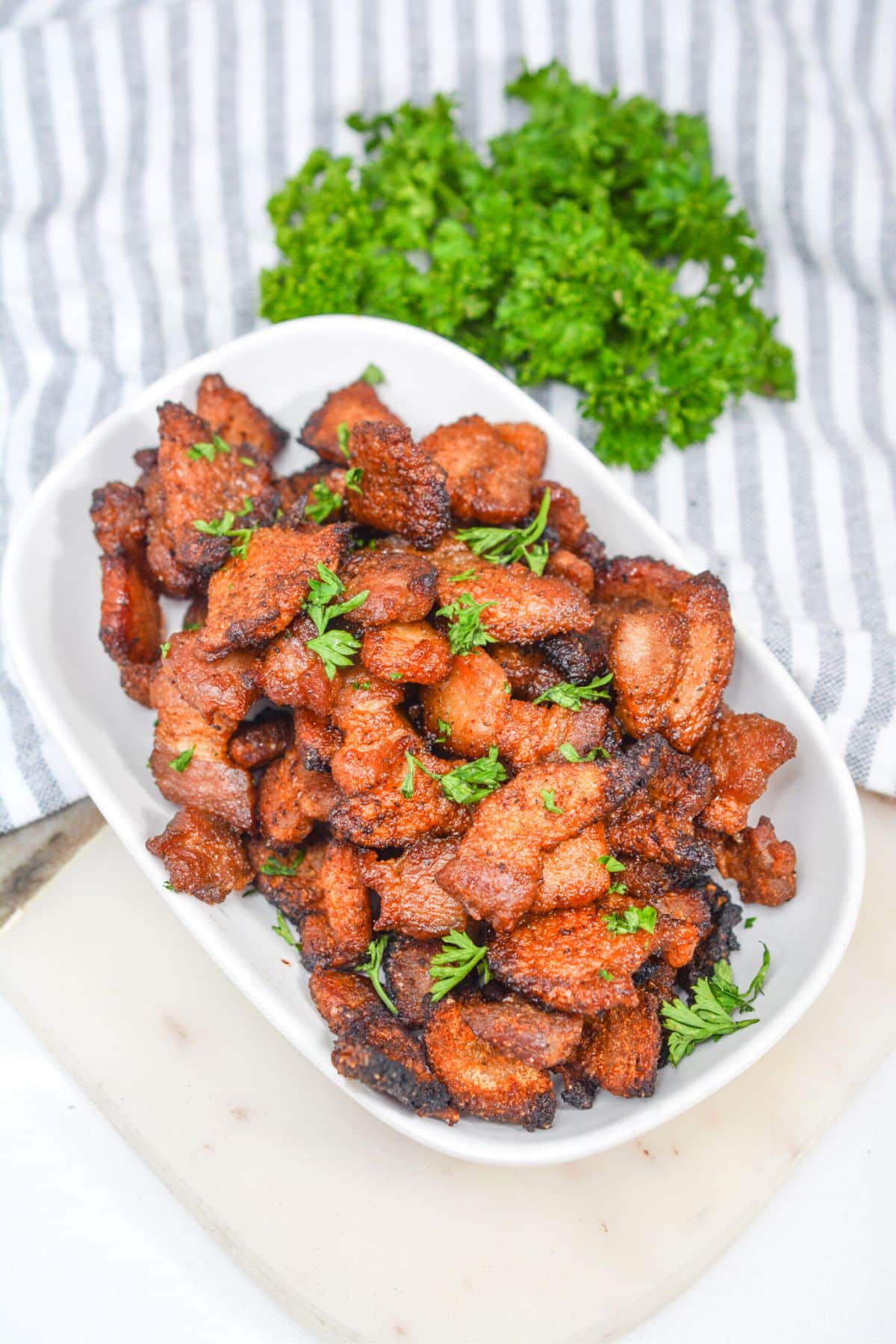 air fryer pork belly bites keto