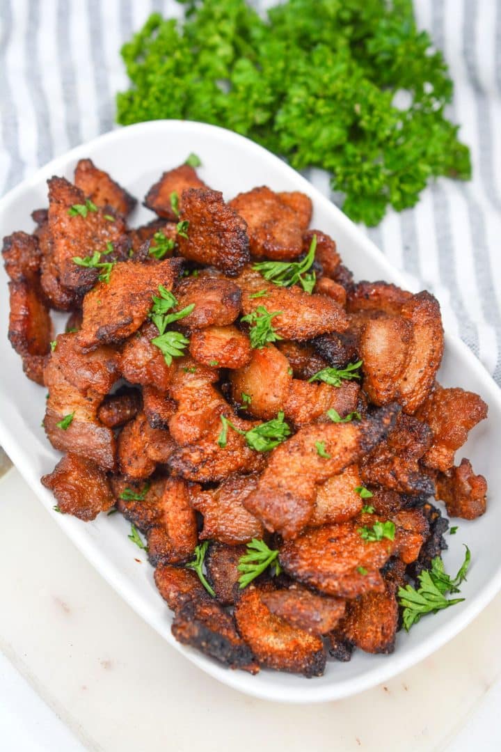 Keto Air Fryer Pork Belly Bites Low Carb Yum