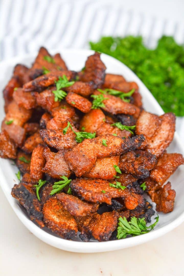 Keto Air Fryer Pork Belly Bites Low Carb Yum