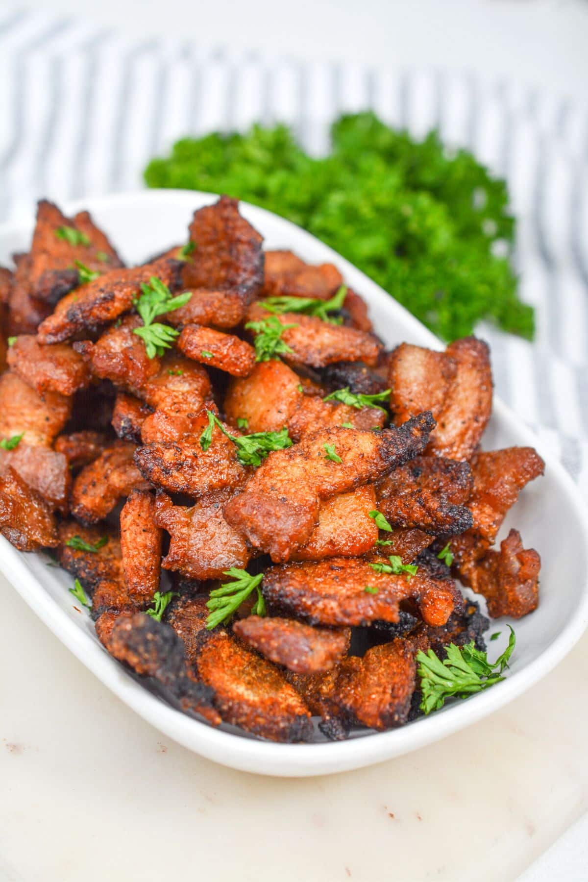 air fryer pork belly bites