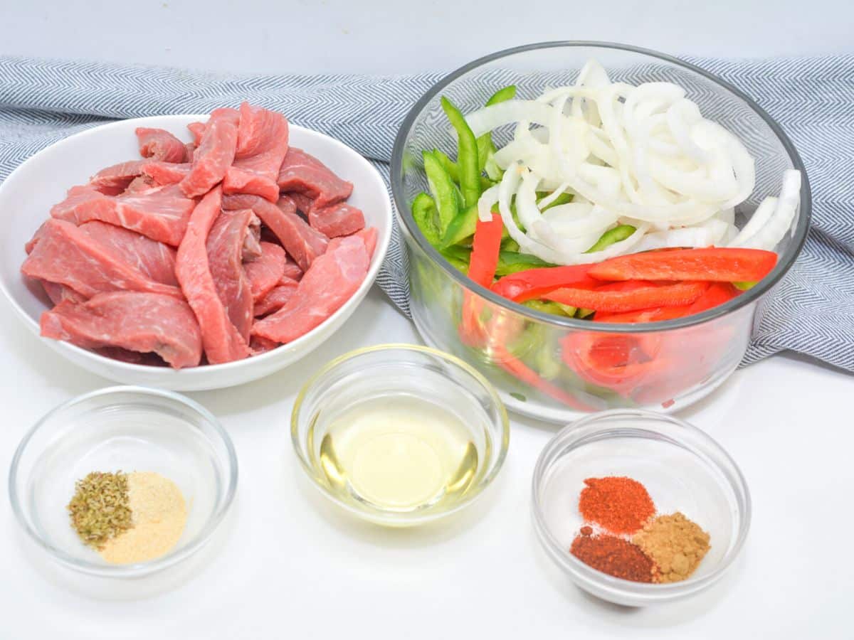 ingredients needed for keto fajitas