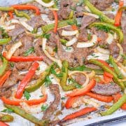 keto sheet pan fajitas featured images