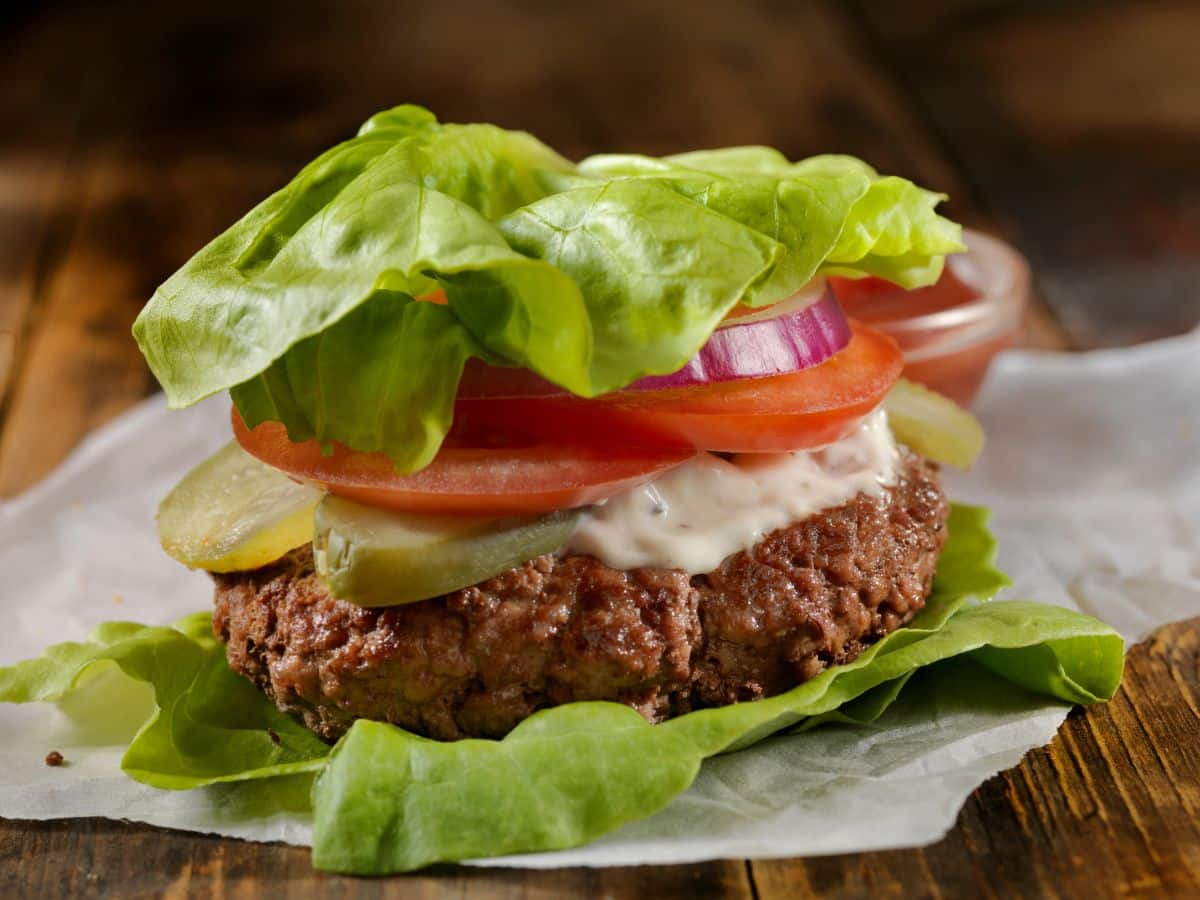 five guys lettuce wrapped burger