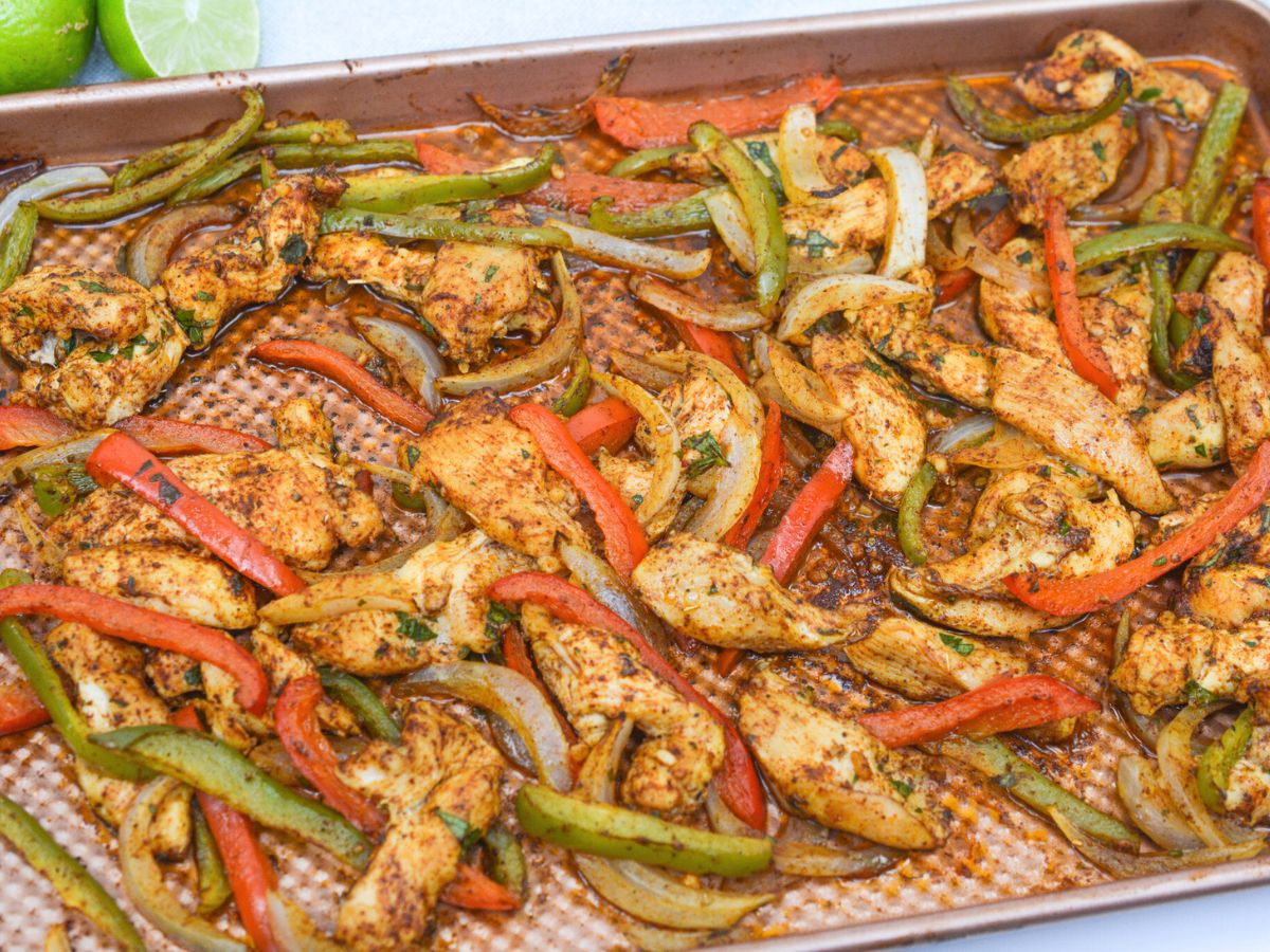 chicken and veggie fajitas