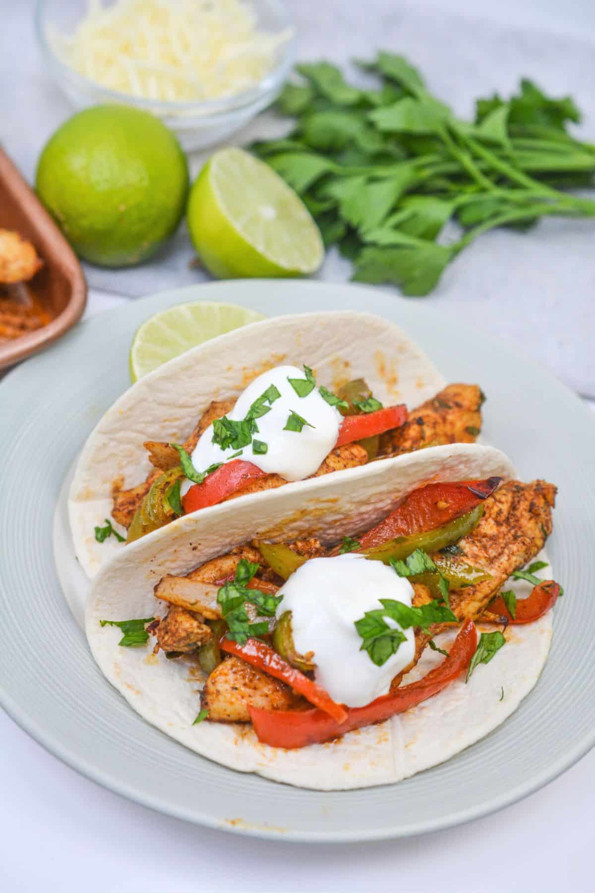 chicken fajita tacos