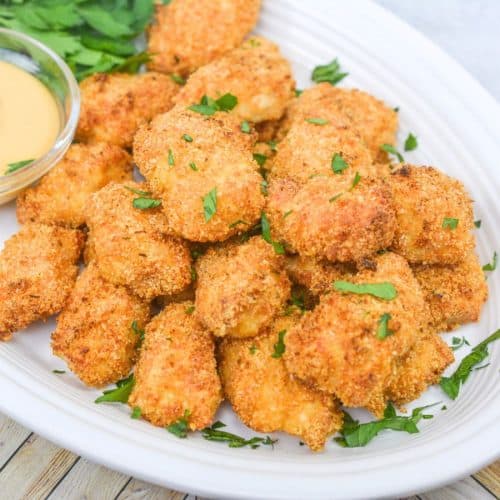 air fryer keto chicken nuggets featured image