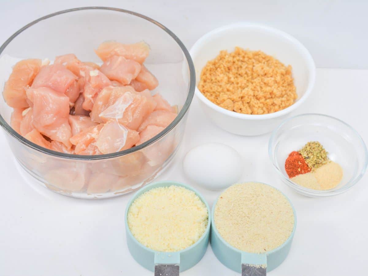 ingredients needed to make keto chicken nuggets