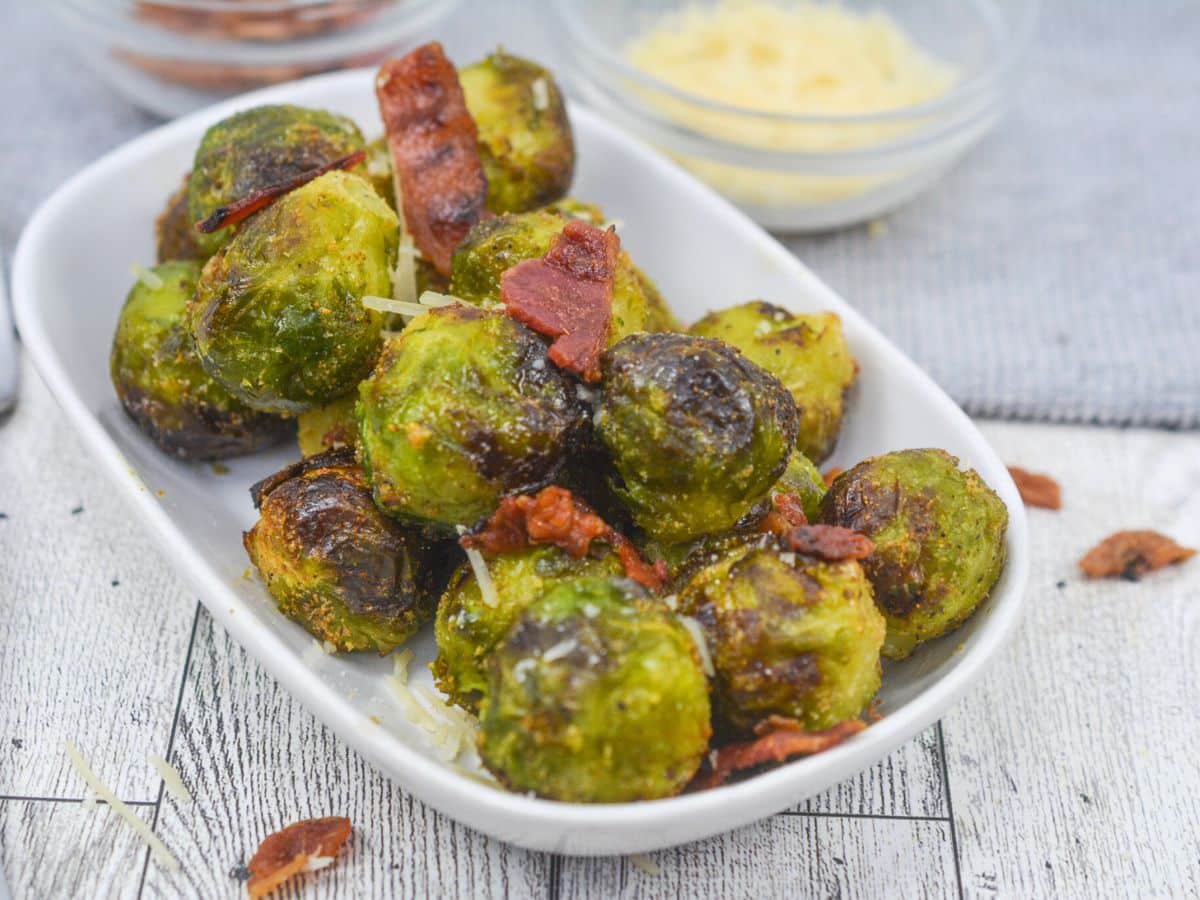 Air Fryer Brussels Sprouts (Fast & Crispy!) - Wholesome Yum