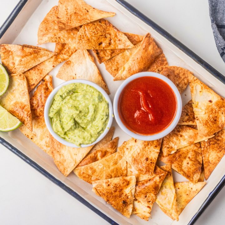 Air Fryer Tortilla Chips (Keto + Low-Carb) - Low Carb Yum