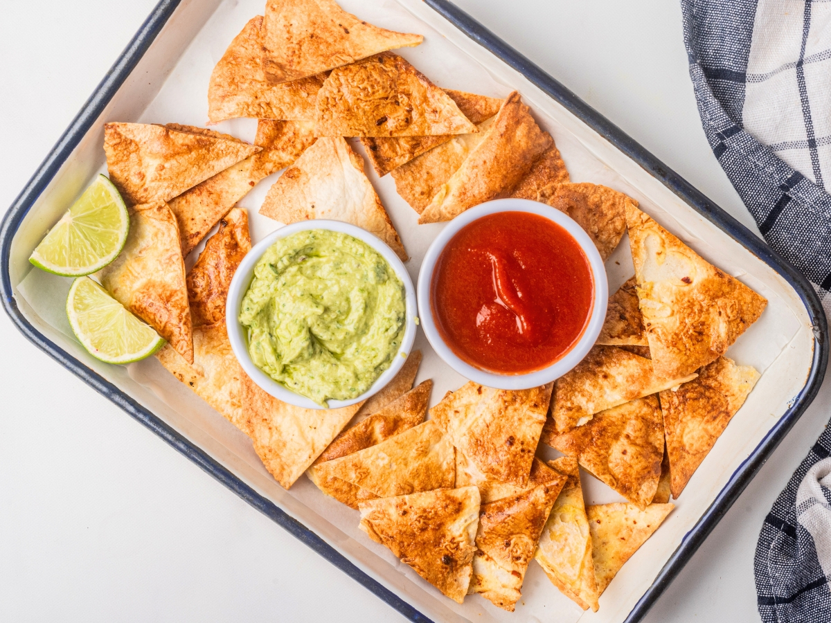 Air Fryer Tortilla Chips (Keto + Low-Carb) - Low Carb Yum