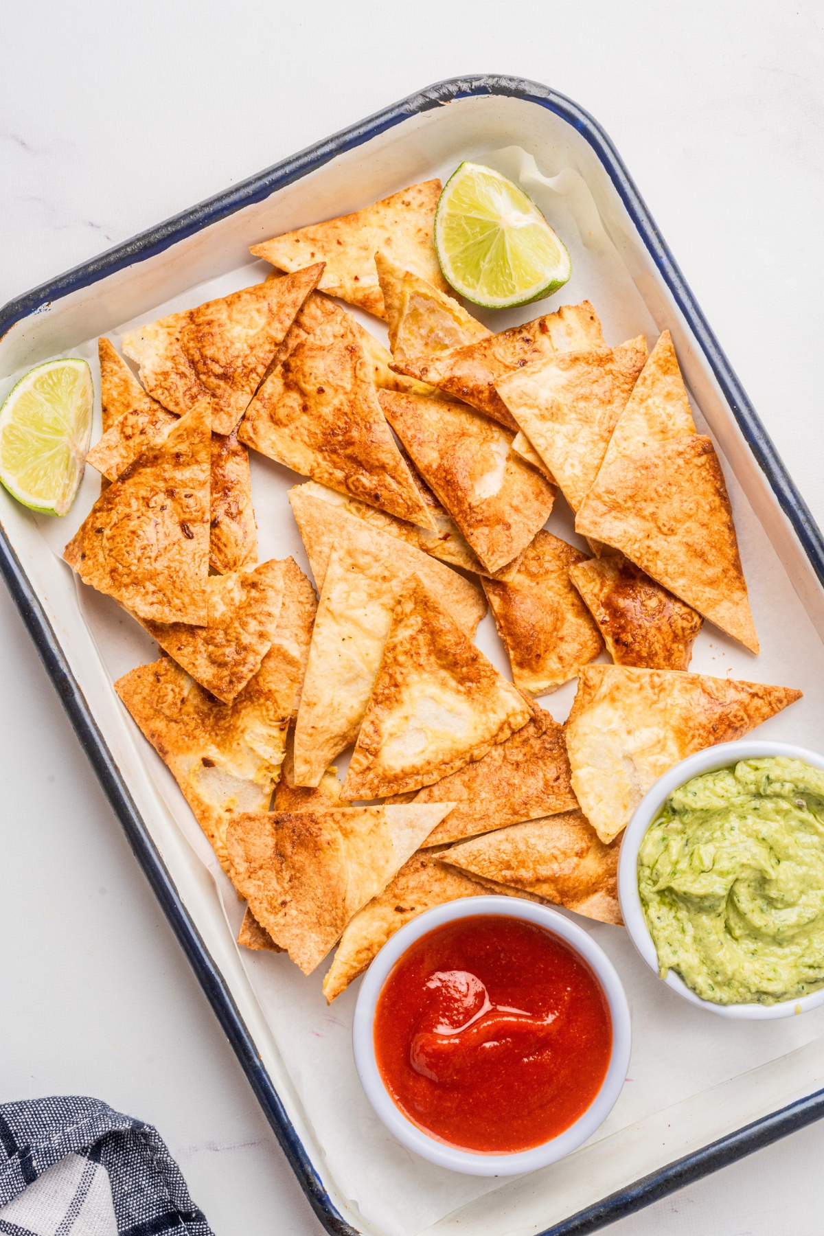 tortilla chips with limes