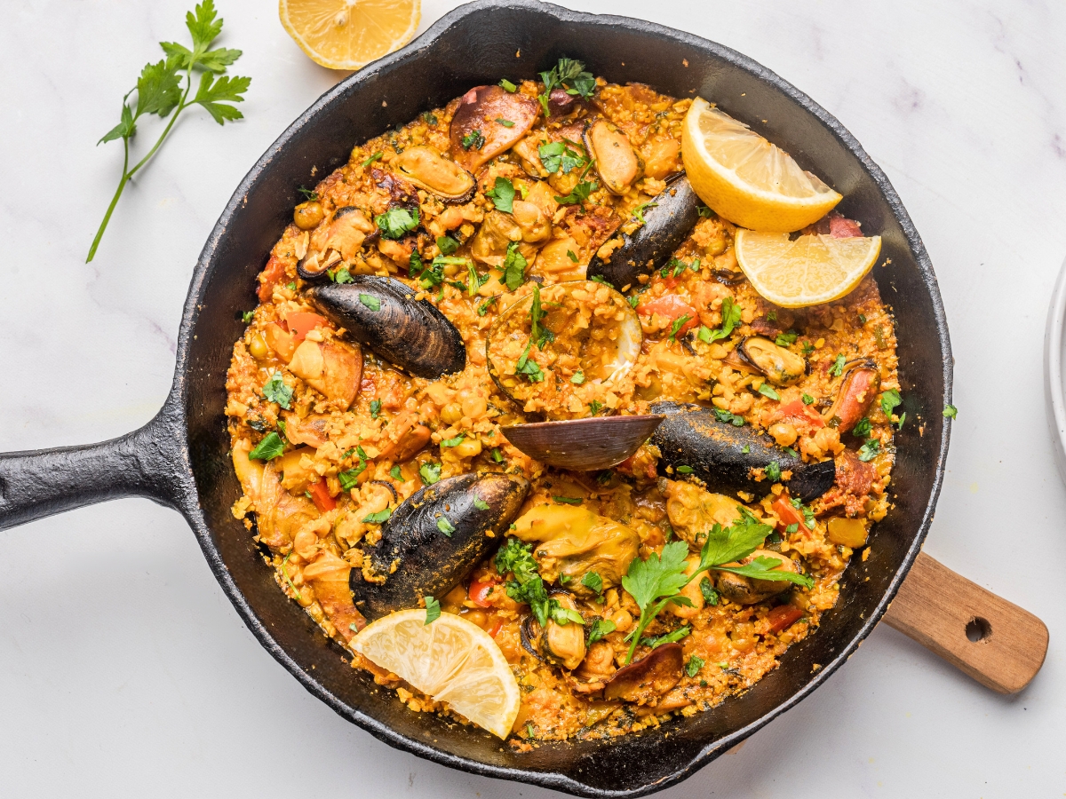 spanish seafood paella recipe