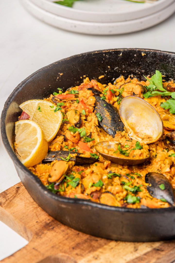 Keto Seafood Paella Recipe Low Carb Yum